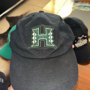 Black Cap with Green University of Hawaii Logo